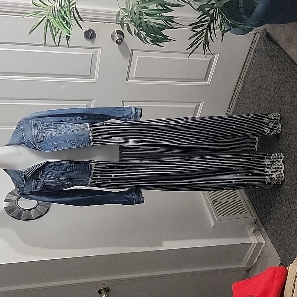 Boutique Style Denim Long Jacket